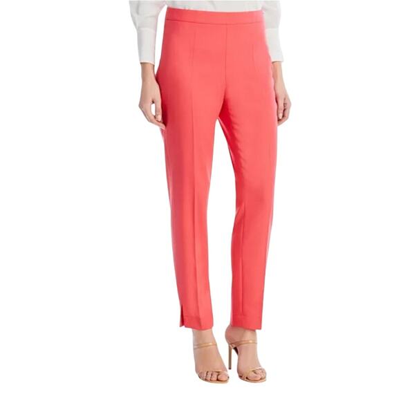 BOSS Hugo Boss pants Tiluna slim side zip trousers orange size 12 - Picture 1 of 6